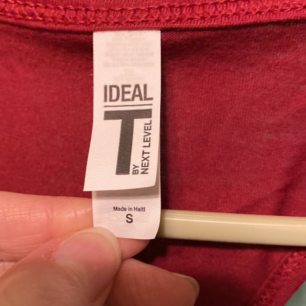 NWOT Women’s Next Level Ideal T Small Burgundy Racer back Tank - Picture 3 of 5